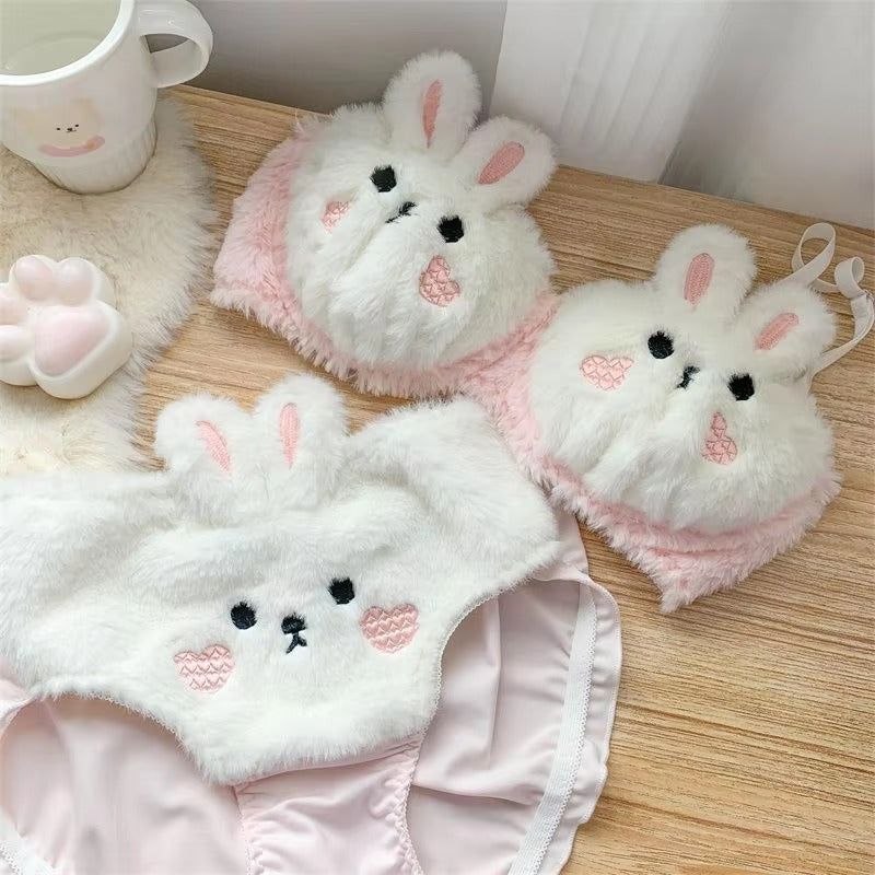 Japanese cartoon rabbit underwear Bra & Panty Set