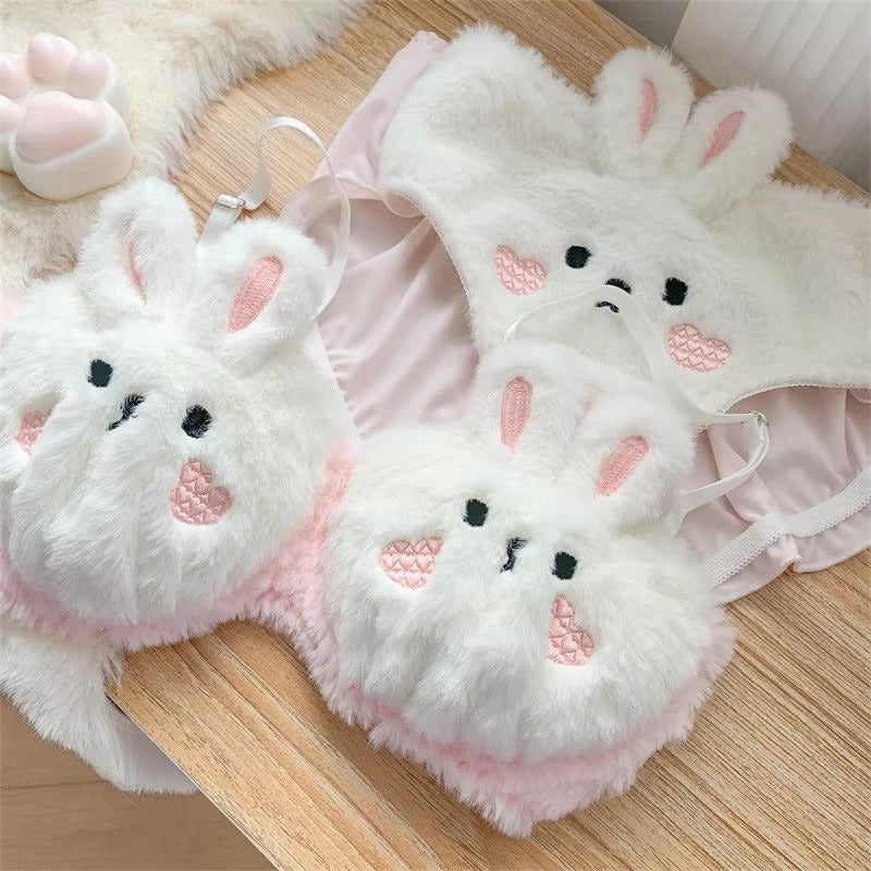 Japanese cartoon rabbit underwear Bra & Panty Set